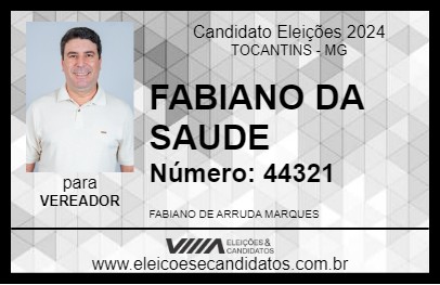 Candidato FABIANO DA SAUDE 2024 - TOCANTINS - Eleições