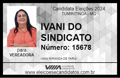 Candidato IVANI DO SINDICATO 2024 - TUMIRITINGA - Eleições