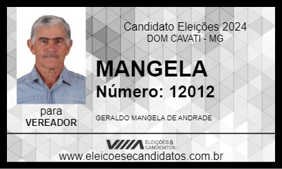 Candidato MANGELA 2024 - DOM CAVATI - Eleições