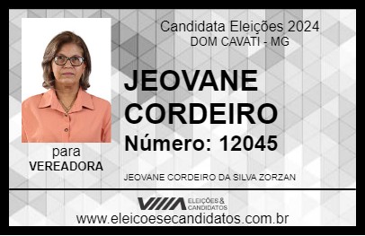 Candidato JEOVANE CORDEIRO 2024 - DOM CAVATI - Eleições