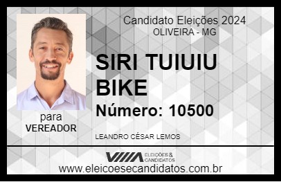 Candidato SIRI TUIUIU  BIKE 2024 - OLIVEIRA - Eleições