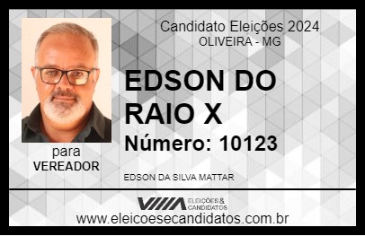 Candidato EDSON DO RAIO X 2024 - OLIVEIRA - Eleições