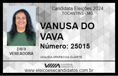 Candidato VANUSA DO VAVA 2024 - TOCANTINS - Eleições