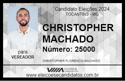 Candidato CHRISTOPHER MACHADO 2024 - TOCANTINS - Eleições