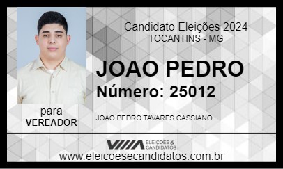 Candidato JOAO PEDRO 2024 - TOCANTINS - Eleições