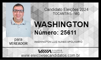 Candidato WASHINGTON 2024 - TOCANTINS - Eleições