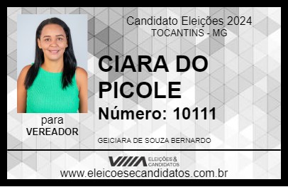 Candidato CIARA DO PICOLE 2024 - TOCANTINS - Eleições