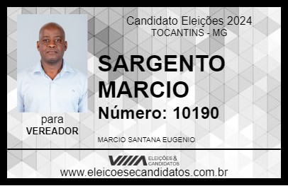 Candidato SARGENTO MARCIO 2024 - TOCANTINS - Eleições