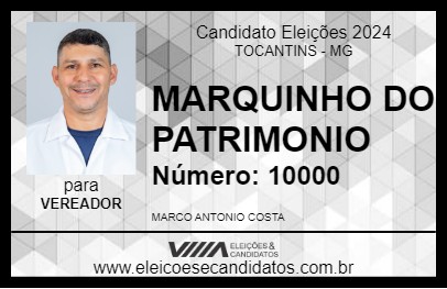 Candidato MARQUINHO DO PATRIMONIO 2024 - TOCANTINS - Eleições