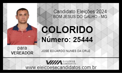 Candidato COLORIDO 2024 - BOM JESUS DO GALHO - Eleições