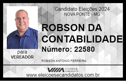 Candidato ROBSON DA CONTABILIDADE 2024 - NOVA PONTE - Eleições