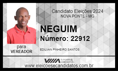 Candidato NEGUIM 2024 - NOVA PONTE - Eleições