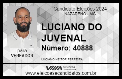 Candidato LUCIANO DO JUVENAL 2024 - NAZARENO - Eleições