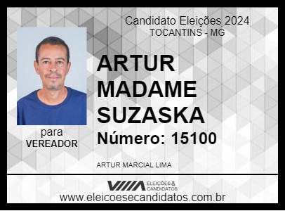 Candidato ARTUR MADAME SUZASKA 2024 - TOCANTINS - Eleições