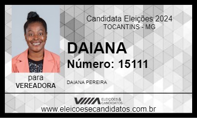 Candidato DAIANA 2024 - TOCANTINS - Eleições