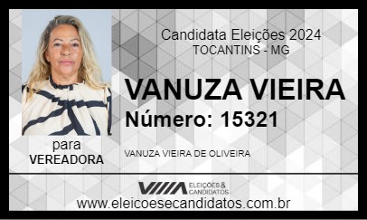 Candidato VANUZA VIEIRA 2024 - TOCANTINS - Eleições