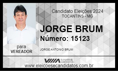 Candidato JORGE BRUM 2024 - TOCANTINS - Eleições