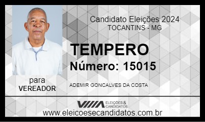 Candidato TEMPERO 2024 - TOCANTINS - Eleições