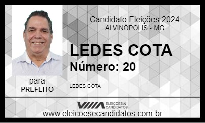 Candidato LEDES COTA 2024 - ALVINÓPOLIS - Eleições