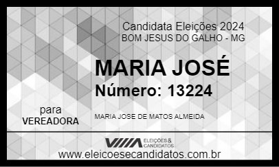 Candidato MARIA JOSÉ 2024 - BOM JESUS DO GALHO - Eleições