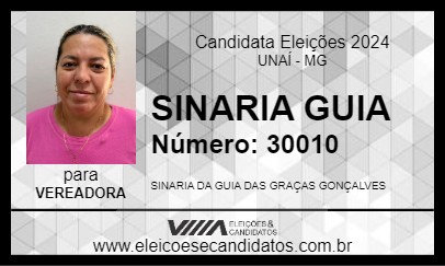 Candidato SINARIA GUIA 2024 - UNAÍ - Eleições