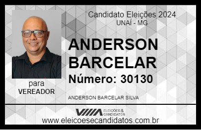 Candidato ANDERSON BARCELAR 2024 - UNAÍ - Eleições