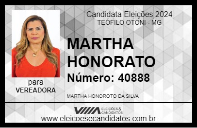 Candidato MARTHA HONORATO 2024 - TEÓFILO OTONI - Eleições