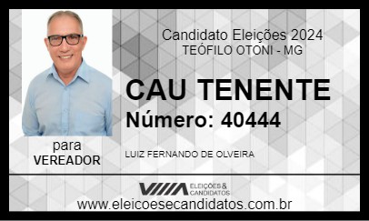 Candidato CAU TENENTE 2024 - TEÓFILO OTONI - Eleições