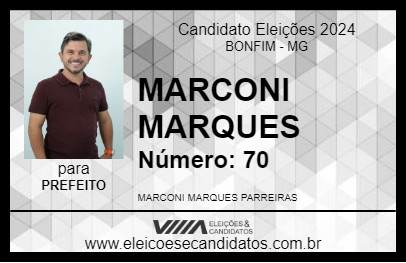 Candidato MARCONI MARQUES 2024 - BONFIM - Eleições