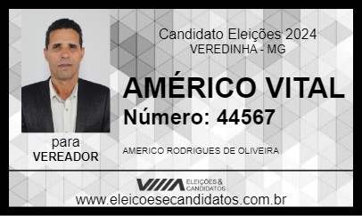 Candidato AMÉRICO VITAL 2024 - VEREDINHA - Eleições