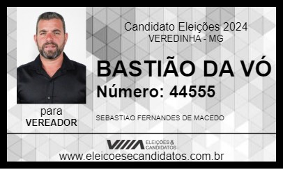 Candidato BASTIÃO DA VÓ 2024 - VEREDINHA - Eleições