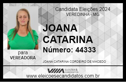 Candidato JOANA CATARINA 2024 - VEREDINHA - Eleições