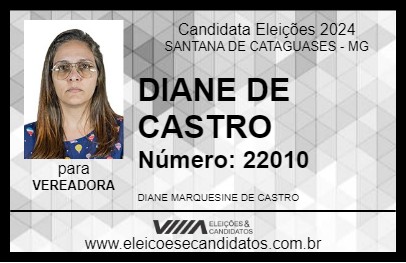 Candidato DIANE DE CASTRO 2024 - SANTANA DE CATAGUASES - Eleições