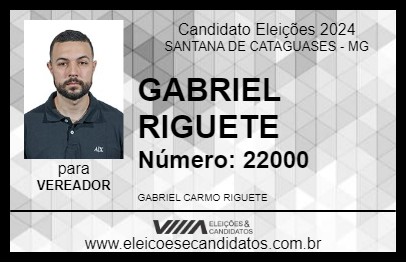 Candidato GABRIEL RIGUETE 2024 - SANTANA DE CATAGUASES - Eleições