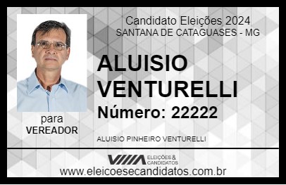 Candidato ALUISIO VENTURELLI 2024 - SANTANA DE CATAGUASES - Eleições