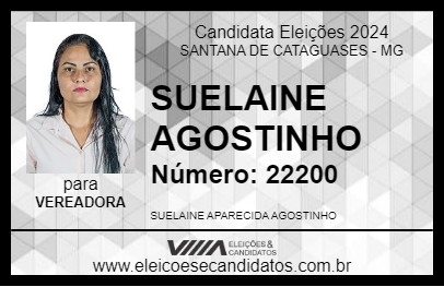 Candidato SUELAINE AGOSTINHO 2024 - SANTANA DE CATAGUASES - Eleições