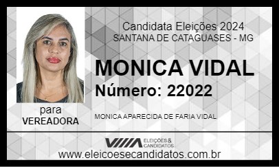 Candidato MONICA VIDAL 2024 - SANTANA DE CATAGUASES - Eleições