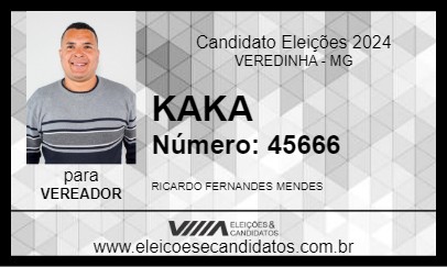 Candidato KAKA 2024 - VEREDINHA - Eleições