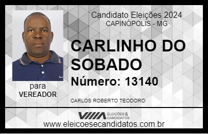 Candidato CARLINHO DO SOBADO 2024 - CAPINÓPOLIS - Eleições