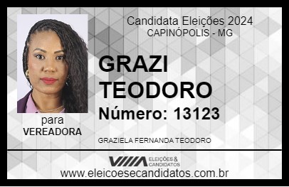 Candidato GRAZI TEODORO 2024 - CAPINÓPOLIS - Eleições