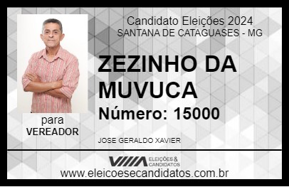 Candidato ZEZINHO DA MUVUCA 2024 - SANTANA DE CATAGUASES - Eleições