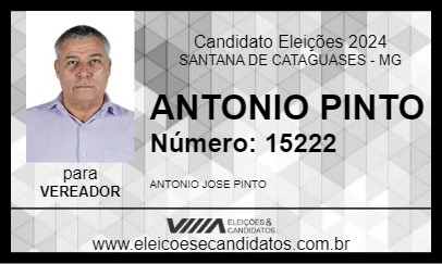 Candidato ANTONIO PINTO 2024 - SANTANA DE CATAGUASES - Eleições