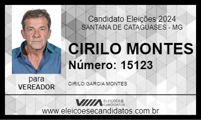 Candidato CIRILO MONTES 2024 - SANTANA DE CATAGUASES - Eleições