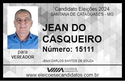 Candidato JEAN DO CASQUEIRO 2024 - SANTANA DE CATAGUASES - Eleições