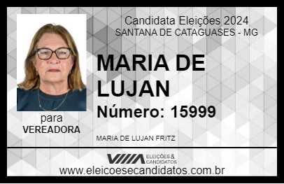 Candidato MARIA DE LUJAN 2024 - SANTANA DE CATAGUASES - Eleições