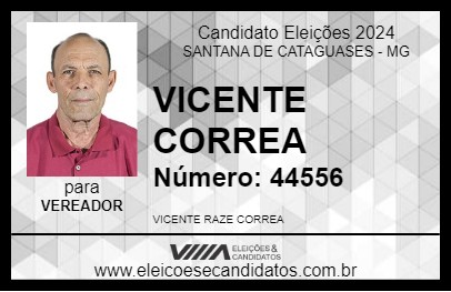 Candidato VICENTE CORREA 2024 - SANTANA DE CATAGUASES - Eleições