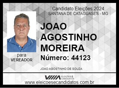 Candidato JOAO AGOSTINHO MOREIRA 2024 - SANTANA DE CATAGUASES - Eleições