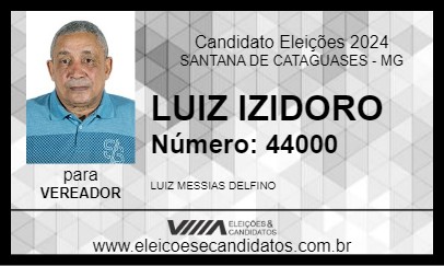 Candidato LUIZ IZIDORO 2024 - SANTANA DE CATAGUASES - Eleições