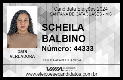 Candidato SCHEILA BALBINO 2024 - SANTANA DE CATAGUASES - Eleições