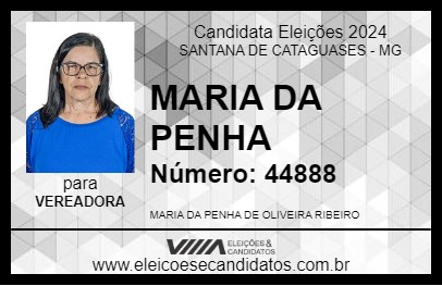 Candidato MARIA DA PENHA 2024 - SANTANA DE CATAGUASES - Eleições